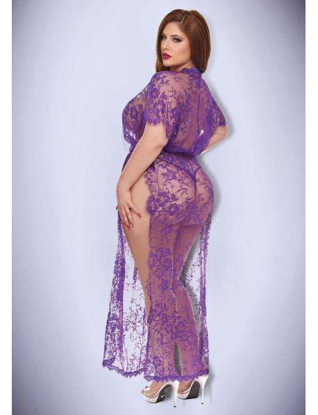 MIDNIGHT DESIRE LACE GOWN-PURPLE-Q