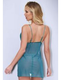 ANGEL`S KISS BABYDOLL and PANTY SET-GRN-SM