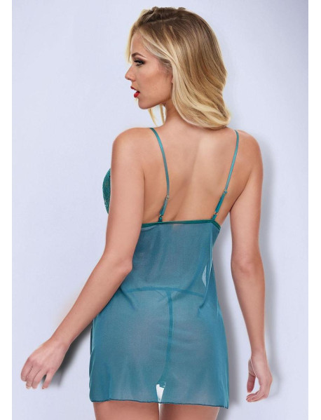 ANGEL`S KISS BABYDOLL and PANTY SET-GRN-SM