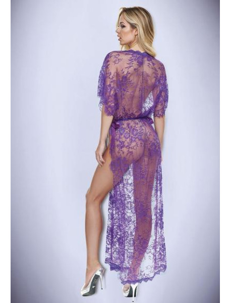MIDNIGHT DESIRE LACE GOWN-PURLE-SM