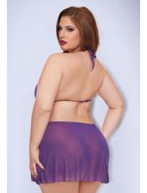 AMETHYST LACE BABYDOLL-PURPLE-Q