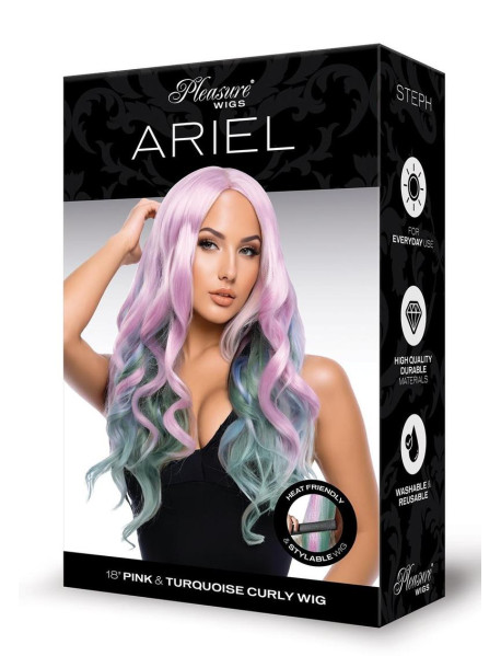ARIEL PREMIUM STYLABLE WIG-PINK/TURQ