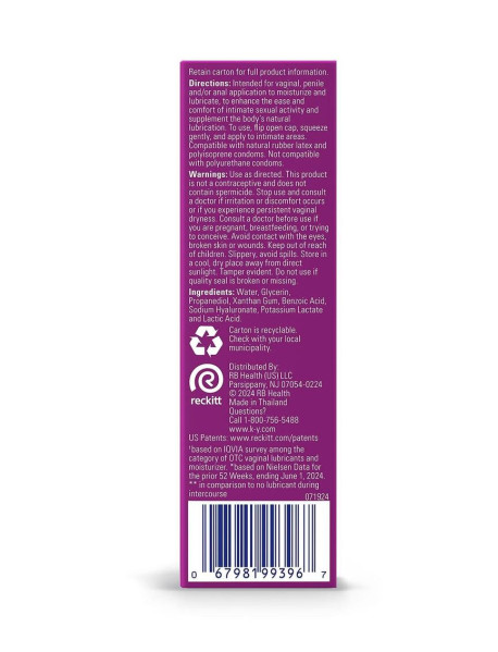 KY NATURAL FEELING W/ HYALURONIC 2.5OZ