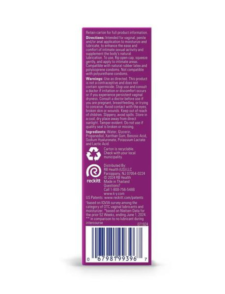 KY NATURAL FEELING W/ HYALURONIC 2.5OZ