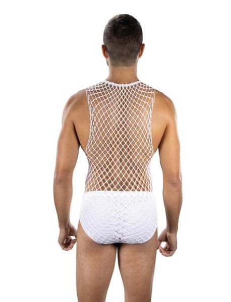 FULL EFFECT FISHNET 2-PIECE STE WHITE