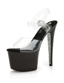 7 HALF RHINESTONE PLATFORM SANDAL SZ 6