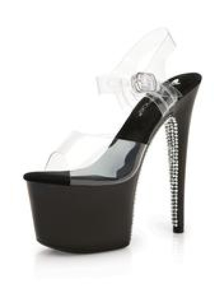 7 HALF RHINESTONE PLATFORM SANDAL SZ 10