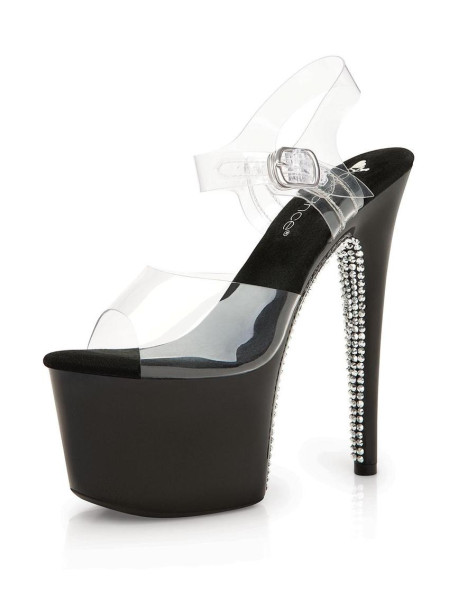 7 HALF RHINESTONE PLATFORM SANDAL SZ 8