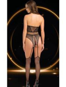NIGHTFALL NET BODYSUIT-BLK-OS
