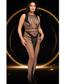 LACE ILLUSION BODYSTOCKING-BLK-Q