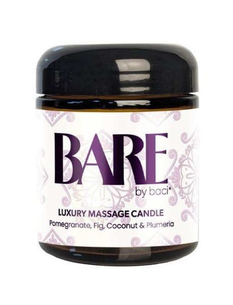 BACI BARE MASSAGE CANDLE- 4OZ PLUMERIA BACI BARE MASSAGE CANDLE- 4OZ PLUMERIA