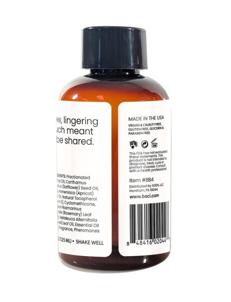 BACI BARE MASSAGE OIL- 4OZ VANILLA BACI BARE MASSAGE OIL- 4OZ VANILLA