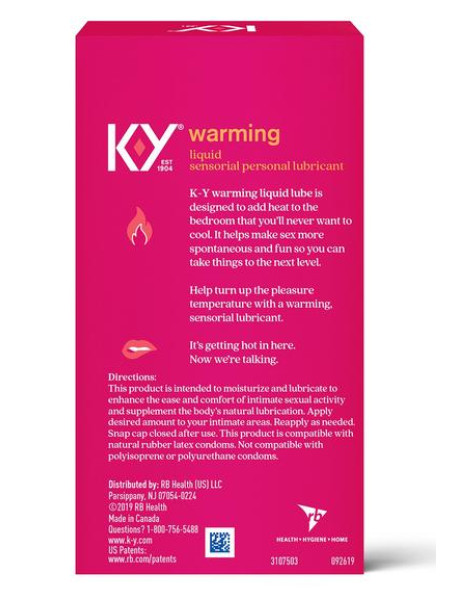 KY WARMING LIQUID LUBRICANT 2.5 OZ KY WARMING LIQUID LUBRICANT 2.5 OZ
